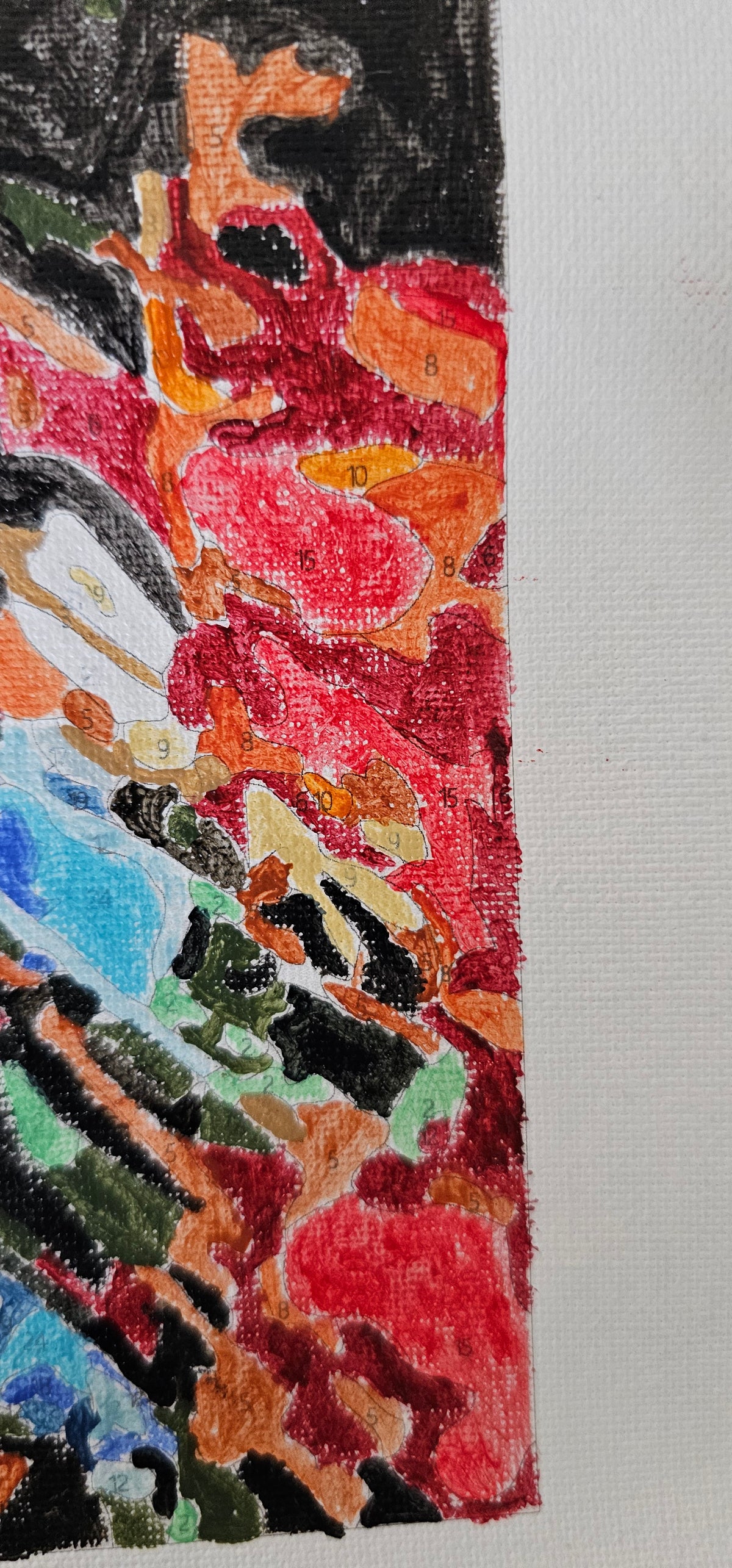 “Acrylic Hand Paint-by-Numbers On canvas" - WITHOUT FRAME