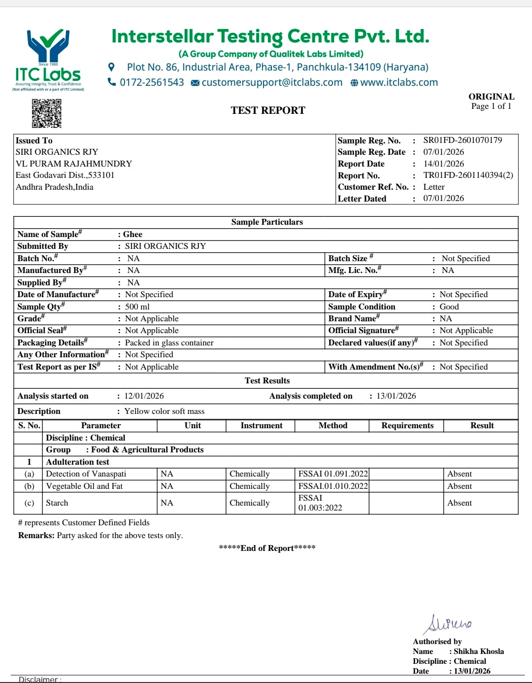దేశీ ఆవు నెయ్యి(A2)- 1/2 L