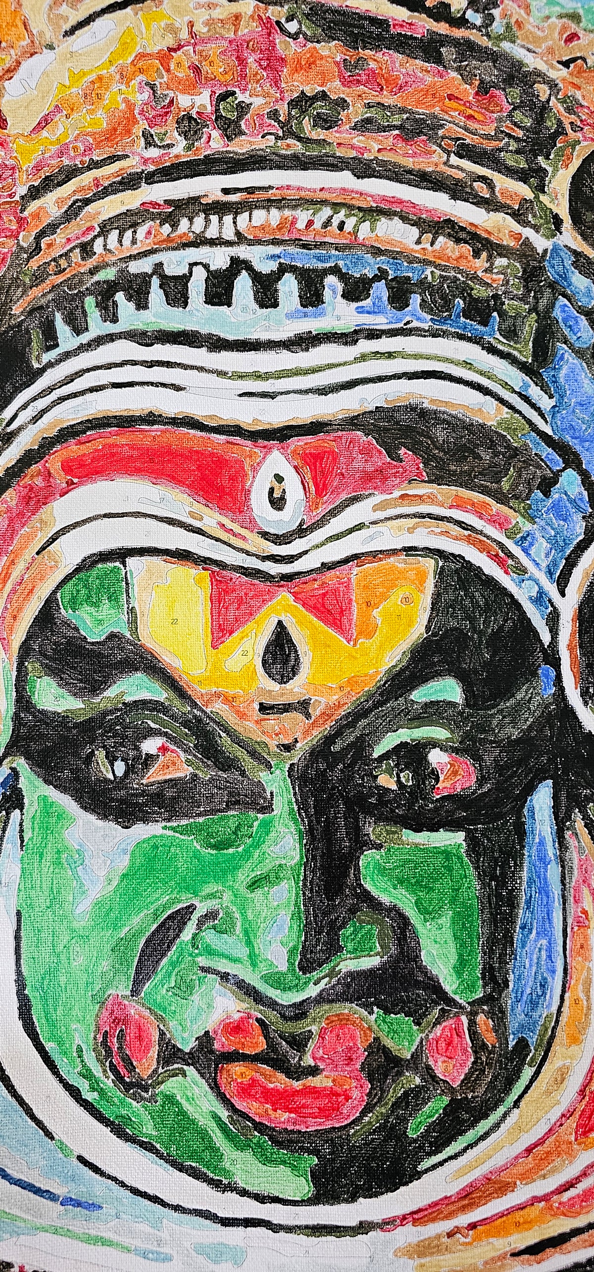 “Acrylic Hand Paint-by-Numbers On canvas" - WITHOUT FRAME