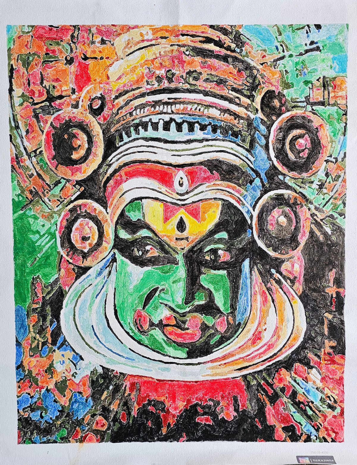 “Acrylic Hand Paint-by-Numbers On canvas" - WITHOUT FRAME